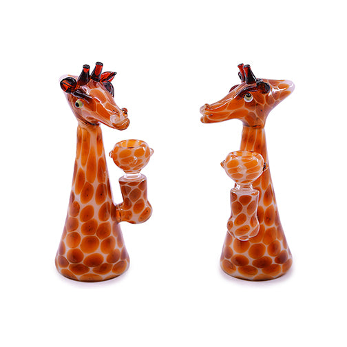 Glass Bubbler - Mrs. Giraffe (6")