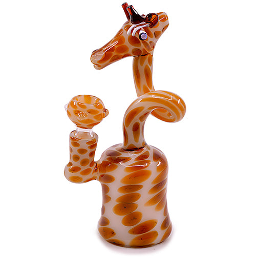 Glass Bubbler - Mr. Giraffe (6")
