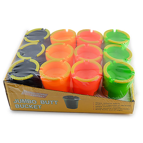 Luminous Butt Bucket Cup Ashtray w/ Glow Top (12 pack)