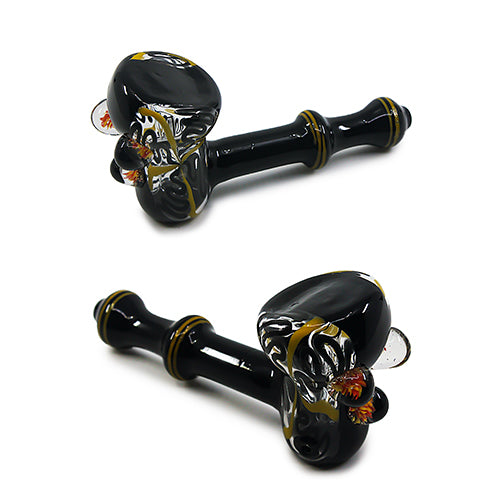 Glass Hand Pipe - Hammer Marble  (7")
