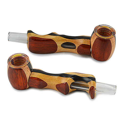 Hybrid Wood Pipe w/ Pyrex Bowl and Stem