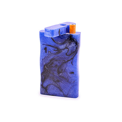 Handmade Acrylic Dugout w/ One Hitter - Blue Marble