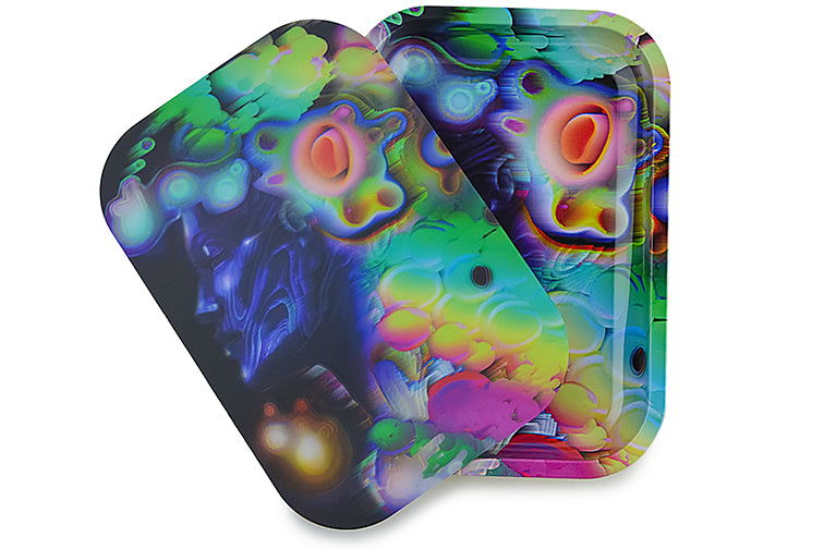 3D Holographic Metal Rolling Tray w/ Magnetic Lid (Design B53)