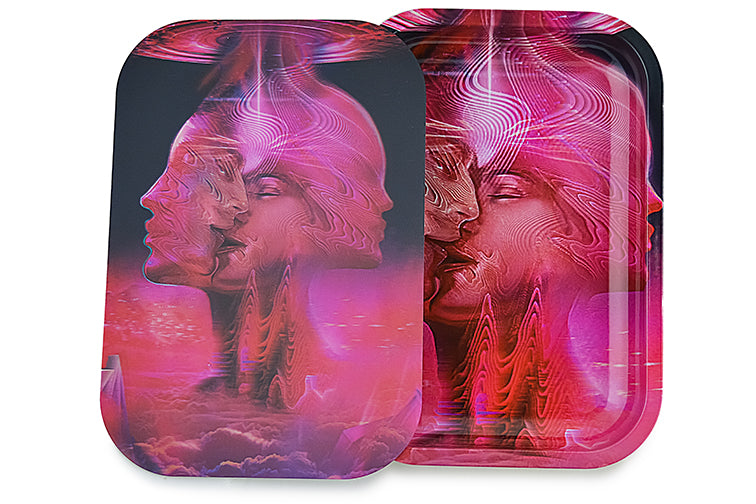3D Holographic Metal Rolling Tray w/ Magnetic Lid (Design B51)