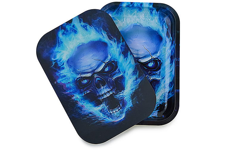 3D Holographic Metal Rolling Tray w/ Magnetic Lid (Design B28)