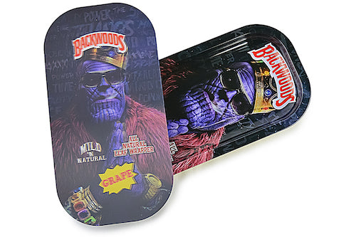 Slim 3D Holographic Metal Rolling Tray w/ Magnetic Lid (Design 20)
