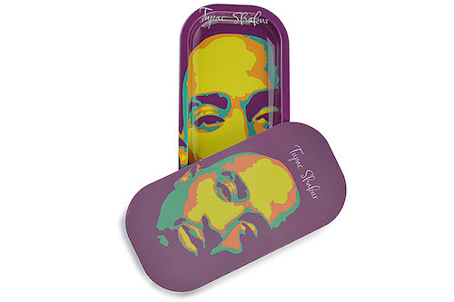 Slim 3D Holographic Metal Rolling Tray w/ Magnetic Lid (Design 23)