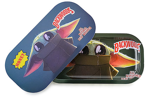 Slim 3D Holographic Metal Rolling Tray w/ Magnetic Lid (Design 1)