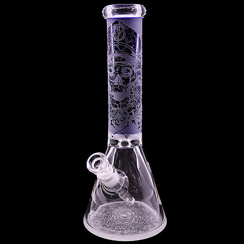 Frosted Design Beaker Water Pipe (14")